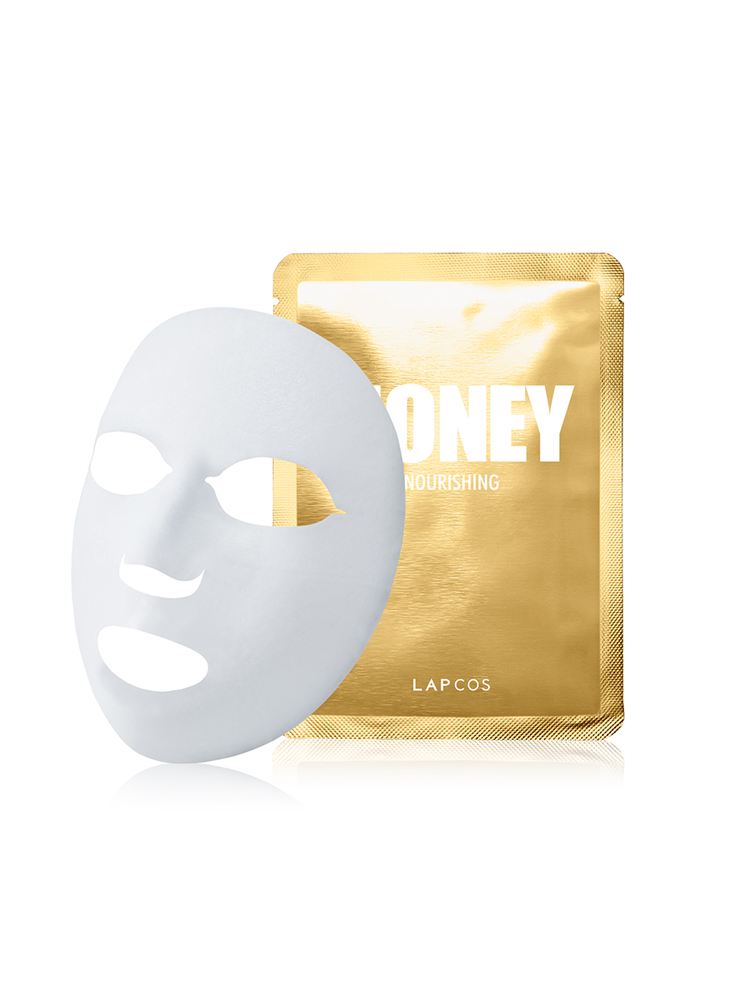 LAPCOS Facial Sheet Mask Daily Sheet Mask Set 20 Sheets -Anti-aging- Collagen 10 Sheets / Honey 10 Sheets