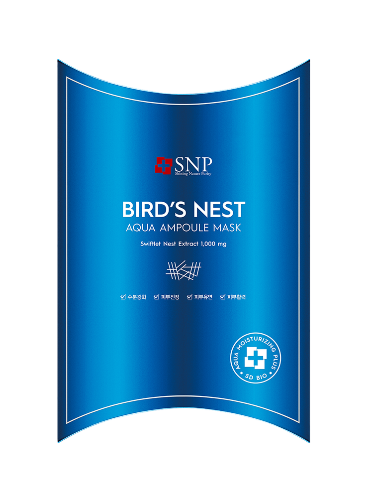 SNP BIRD'S NEST Aqua Ampoule Mask 10EA, 4-pack