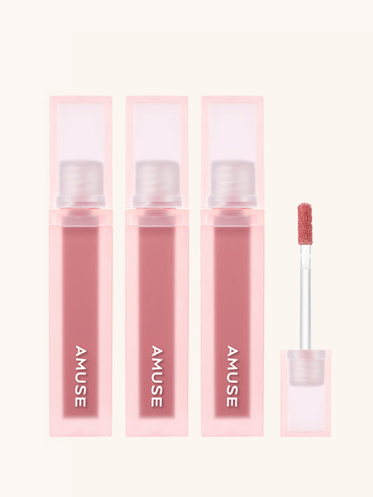 AMUSE Dew Velvet Lip Tint (10 Rose Boksoonga) 4g, 3-pack