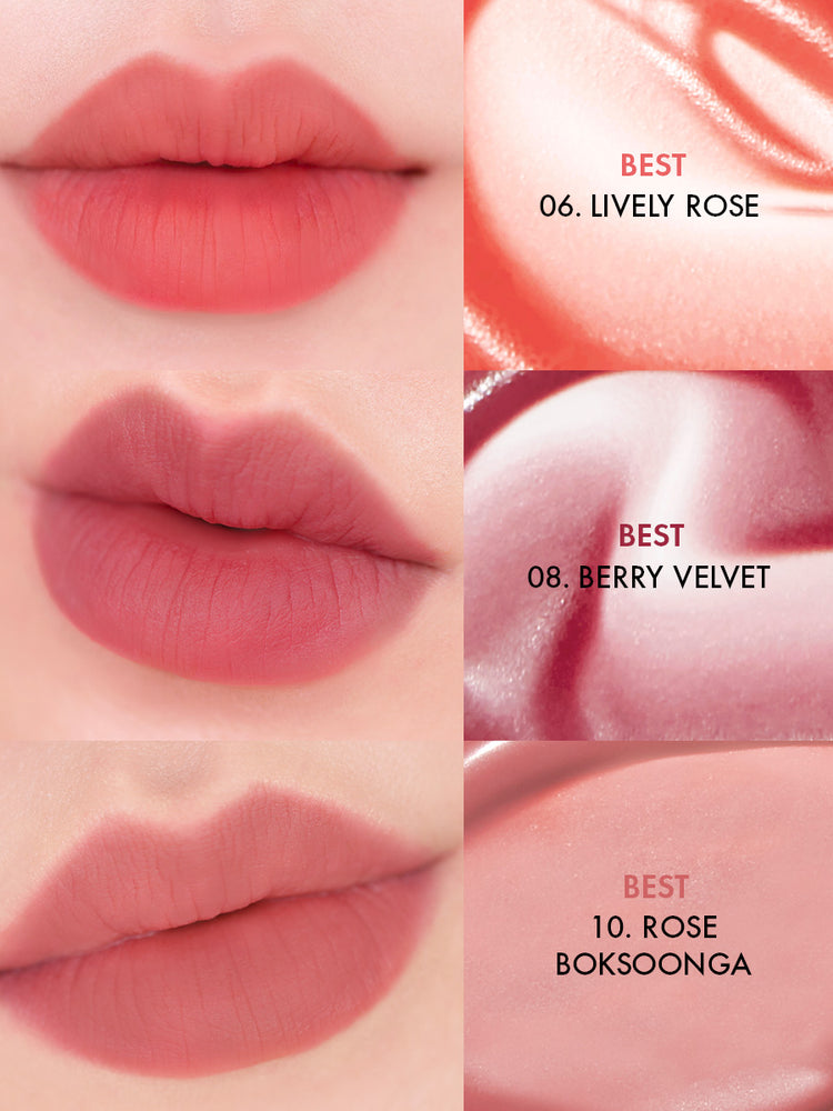 AMUSE Dew Velvet Lip Tint (3 Colors) 4g, 3-pack