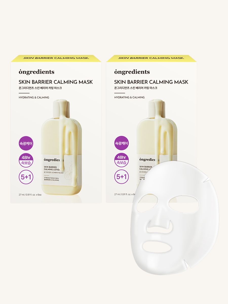 ONGREDIENTS Skin Barrier Calming Mask Sheet 6ct, 2-pack