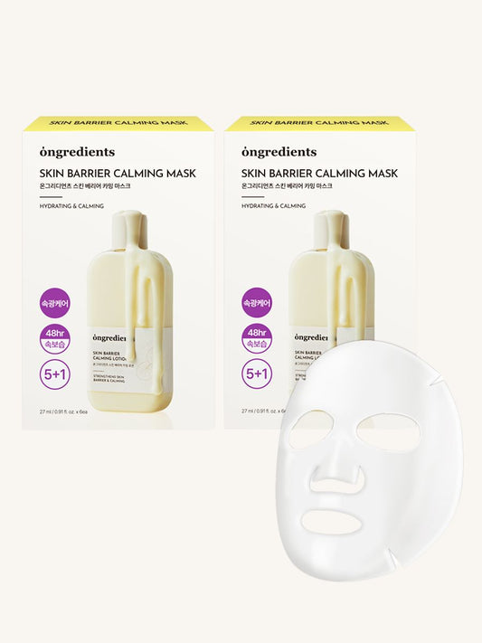 ONGREDIENTS Skin Barrier Calming Mask Sheet 6 EA, 2-pack