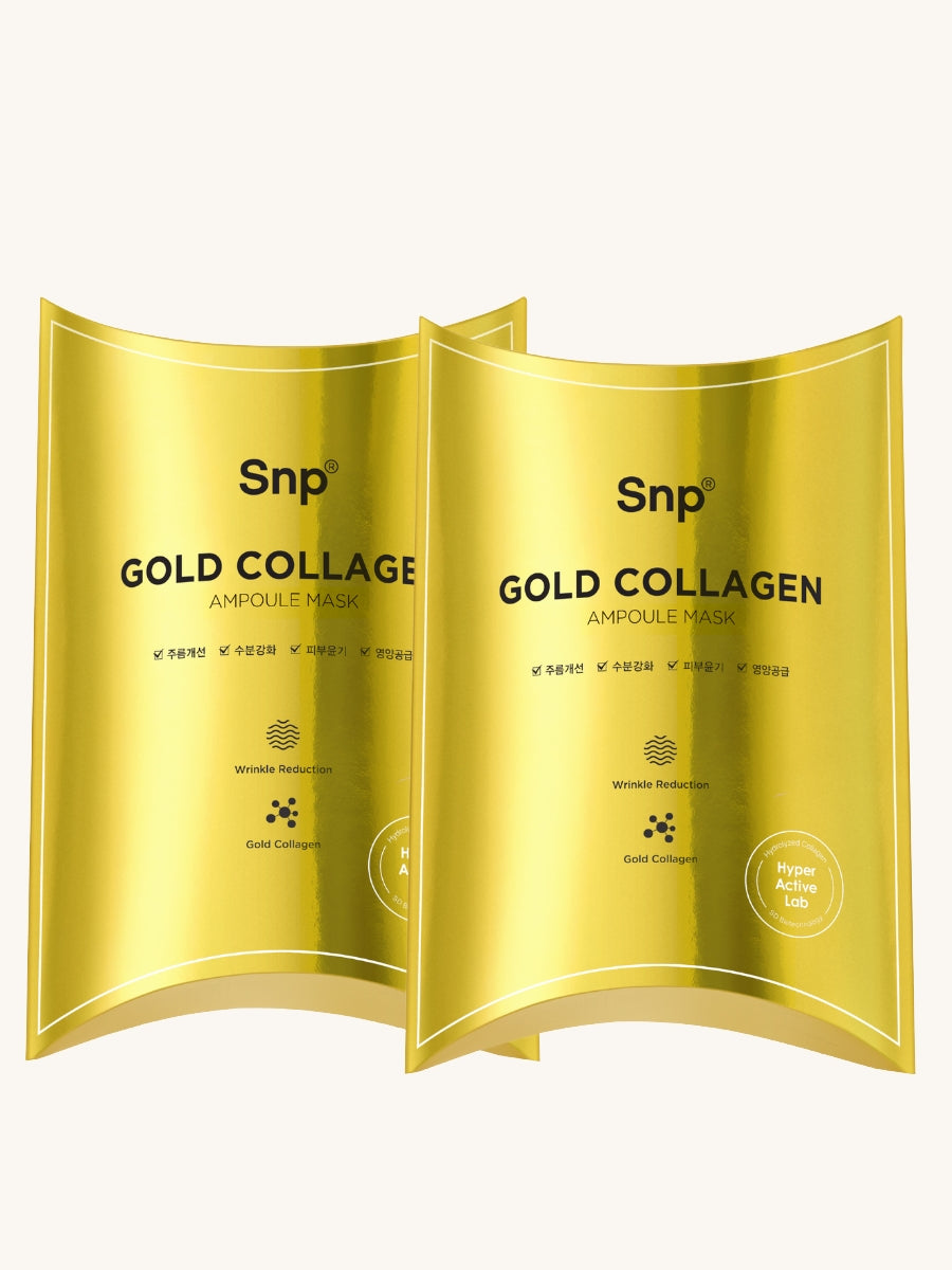 SNP Gold Collagen Ampoule Mask 10EA, 2-pack