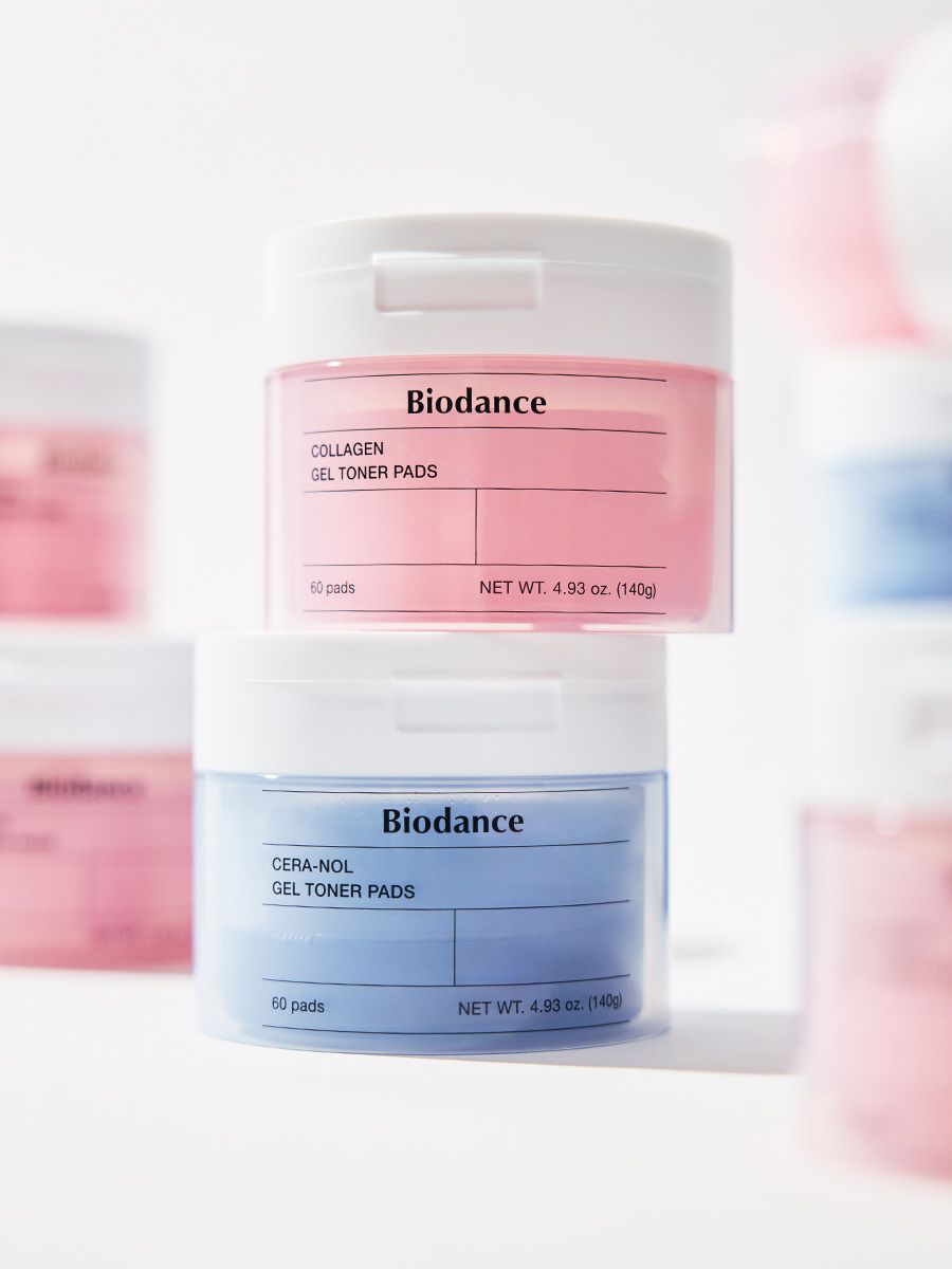 BIODANCE Gel Toner Pad Variety Kit (Collagen 60 EA, Cera-nol 60 EA), 2-pack