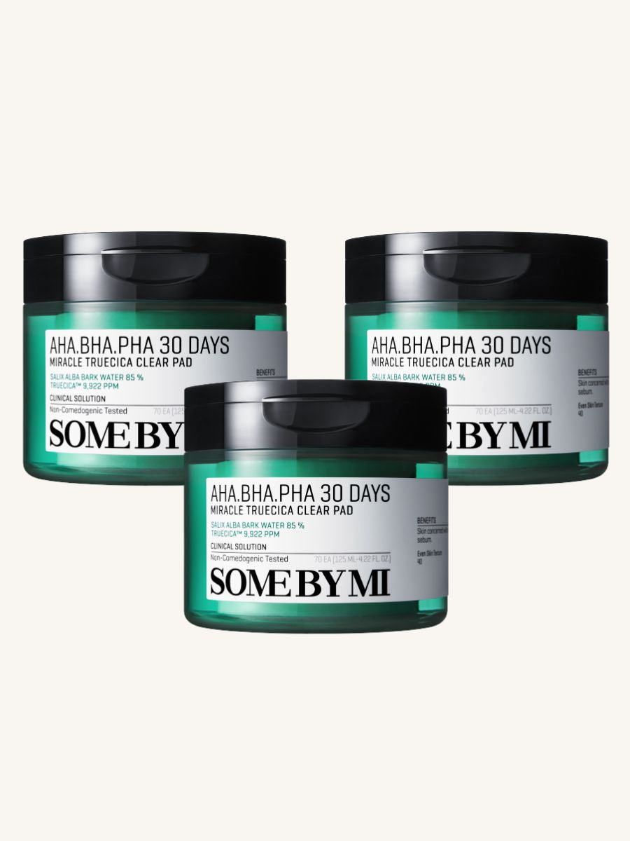 SOMEBYMI AHA BHA PHA 30 Days Miracle Truecica Clear Pad - 70 Pads, 3-pack
